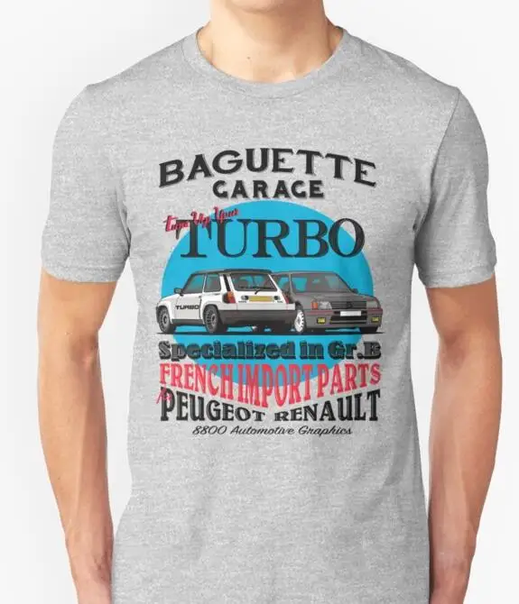 2019 Новейшая модная Раллийная Группа B 205 Turbo 16 Renault 5 Group Классическая футболка с