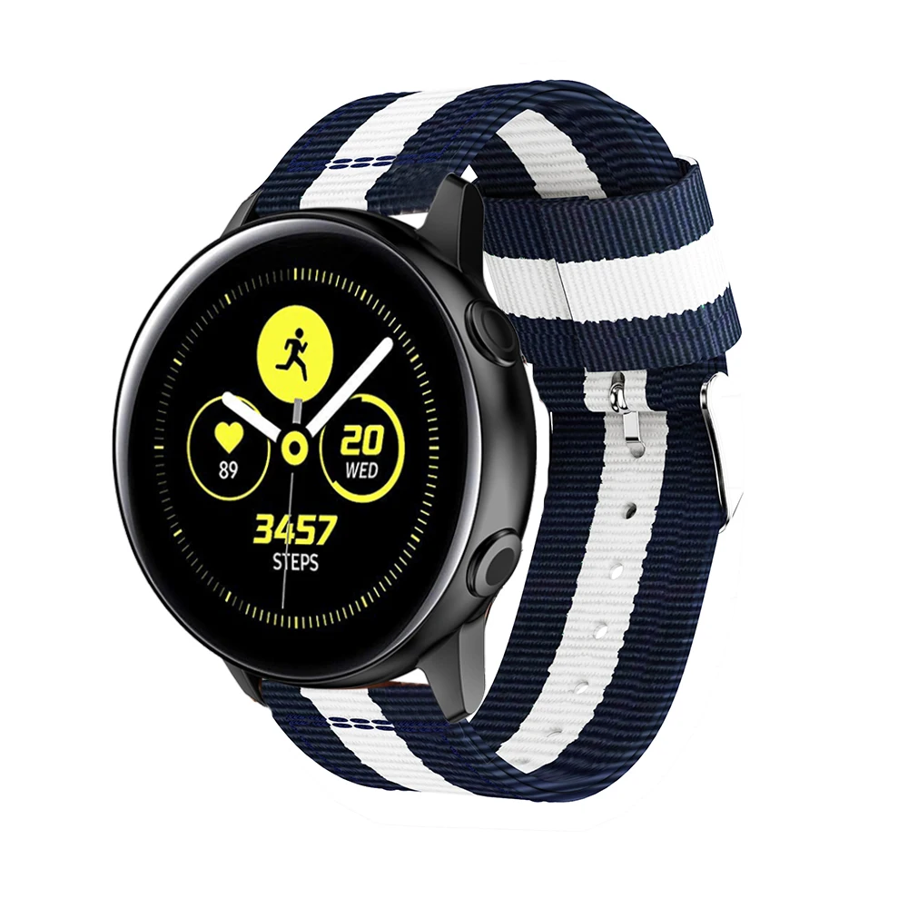 Нейлоновый браслет для Samsung Galaxy Watch Active1 Ремешки ремешок часов 20 мм наручные часы