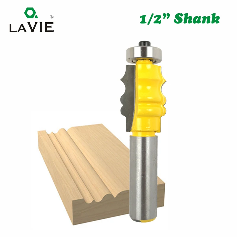 LAVIE 1/2 Inch Shank Picture Frame Molding Router Bit Woodwork Milling Cutter for Wood Line Bit Tungsten Carbide Tool MC03096