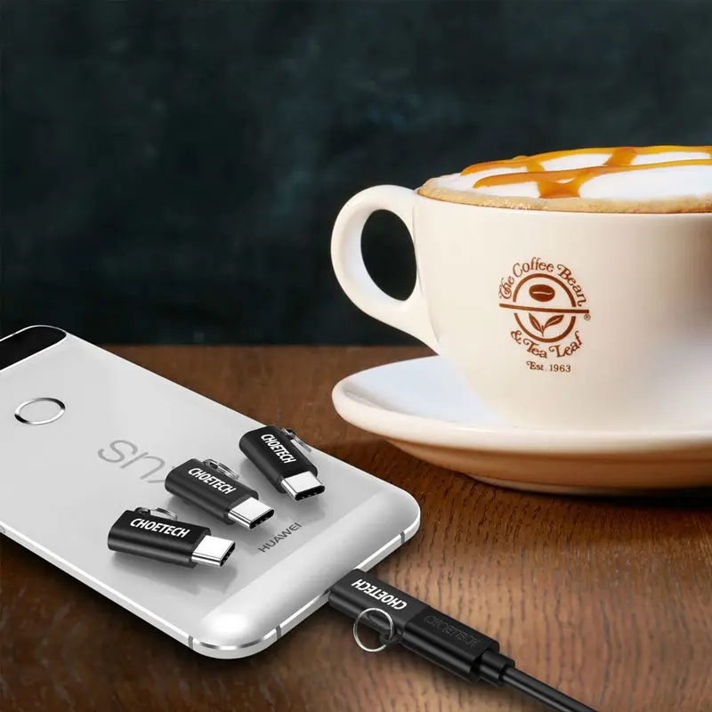 CHOETECH usb type C адаптер Micro USB к OTG переходник быстрое зарядное устройство для Samsung Galaxy