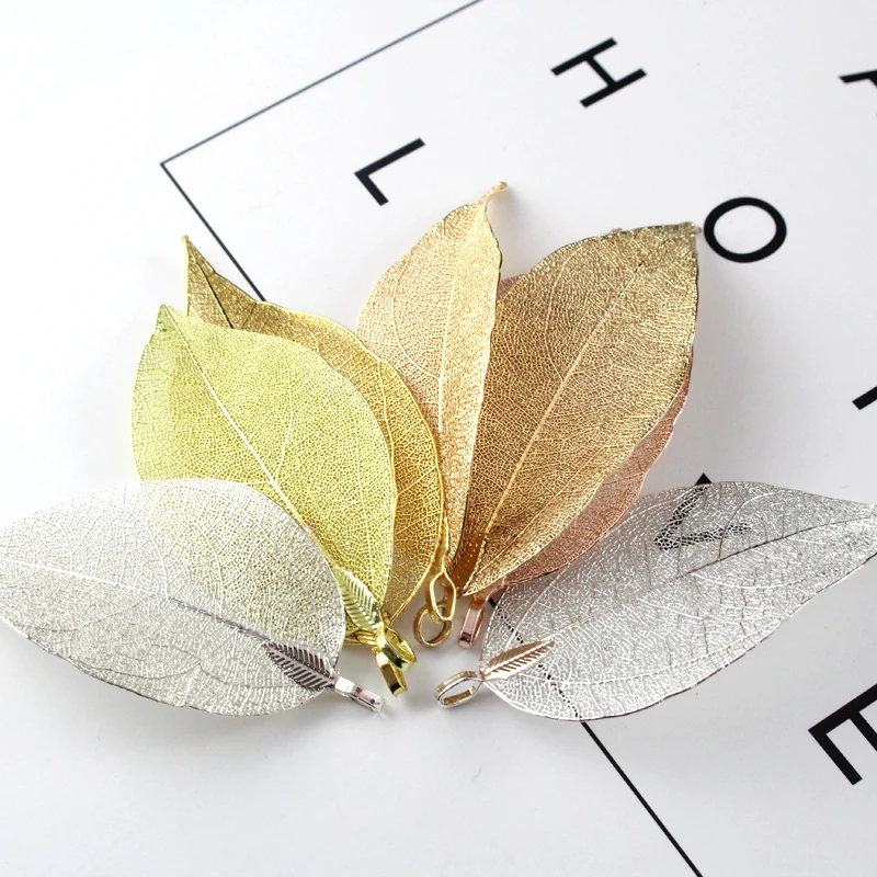 Подвеска в виде листьев из золота 2 шт. | Украшения и аксессуары