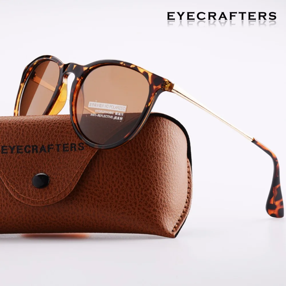 Женские солнцезащитные очки кошачий глаз Eyecrafters серебристые брендовые