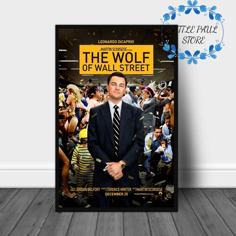 The Wolf of Wall Street Классический фильм холст плакат Настенная картина для гостиной без