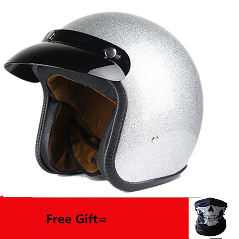 New arrival helmets open face 3/4 helmet personalized mens womens vintage retro motorcycle cascos de motociclistas helmets gold