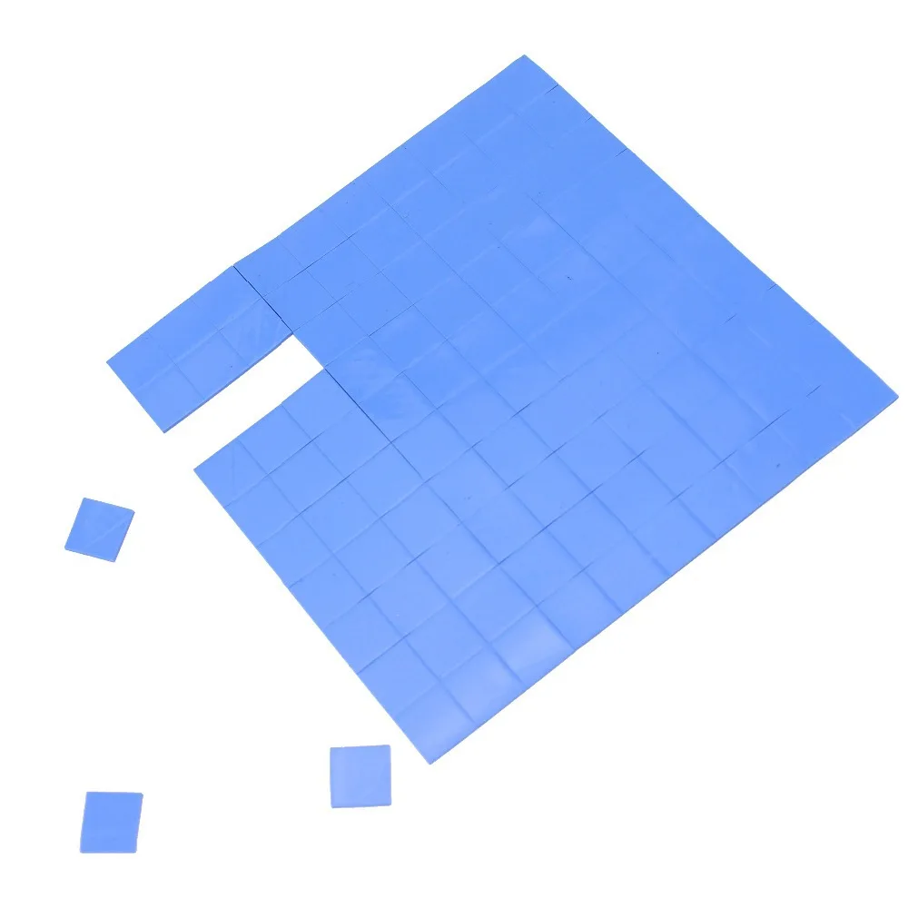 

Gdstime 1000pcs/lots 10 x 10 x 1mm Blue Conductive Thermal Pads Pad for VGA CPU IC Chip Heatsink Cooling 1mm thickness