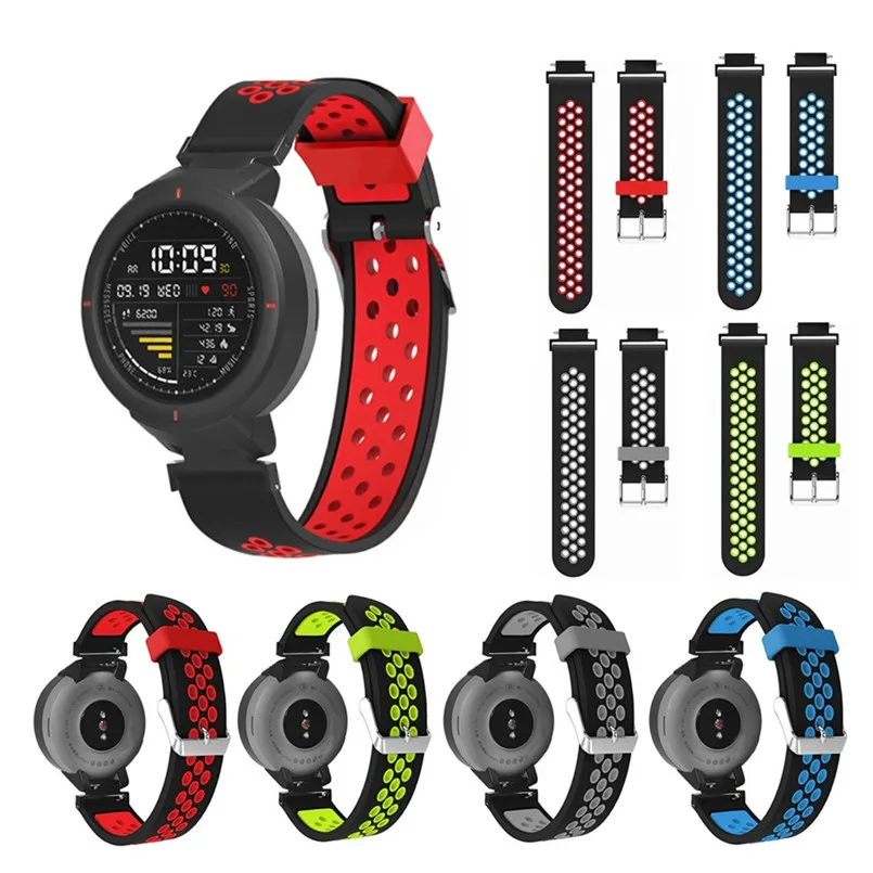 Сменный ремешок спортивный текстура мягкий силиконовый для часов Huami Amazfit Verge 20 мм
