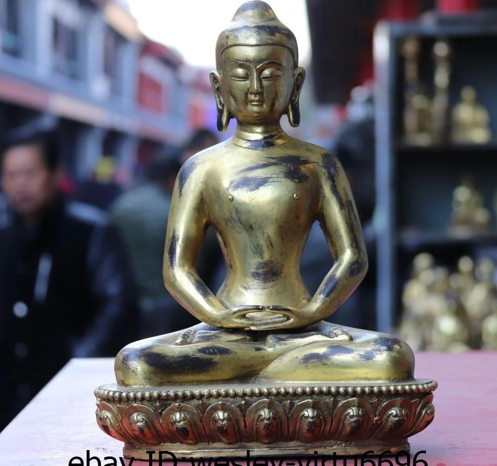 

Китайская медная позолоченная статуя Будды Tathagata sakyamuni Shakyamuni