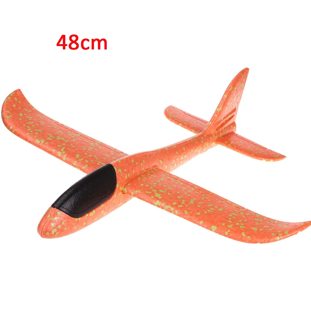 48cm-Orange Детская игрушка самолет пена ручной бросок самолет планер игрушки DIY Самолеты Самолет летающий самолет игрушка игры на открытом воздухе игрушки для мальчиков и девочек - Цвет: 48cm-Orange