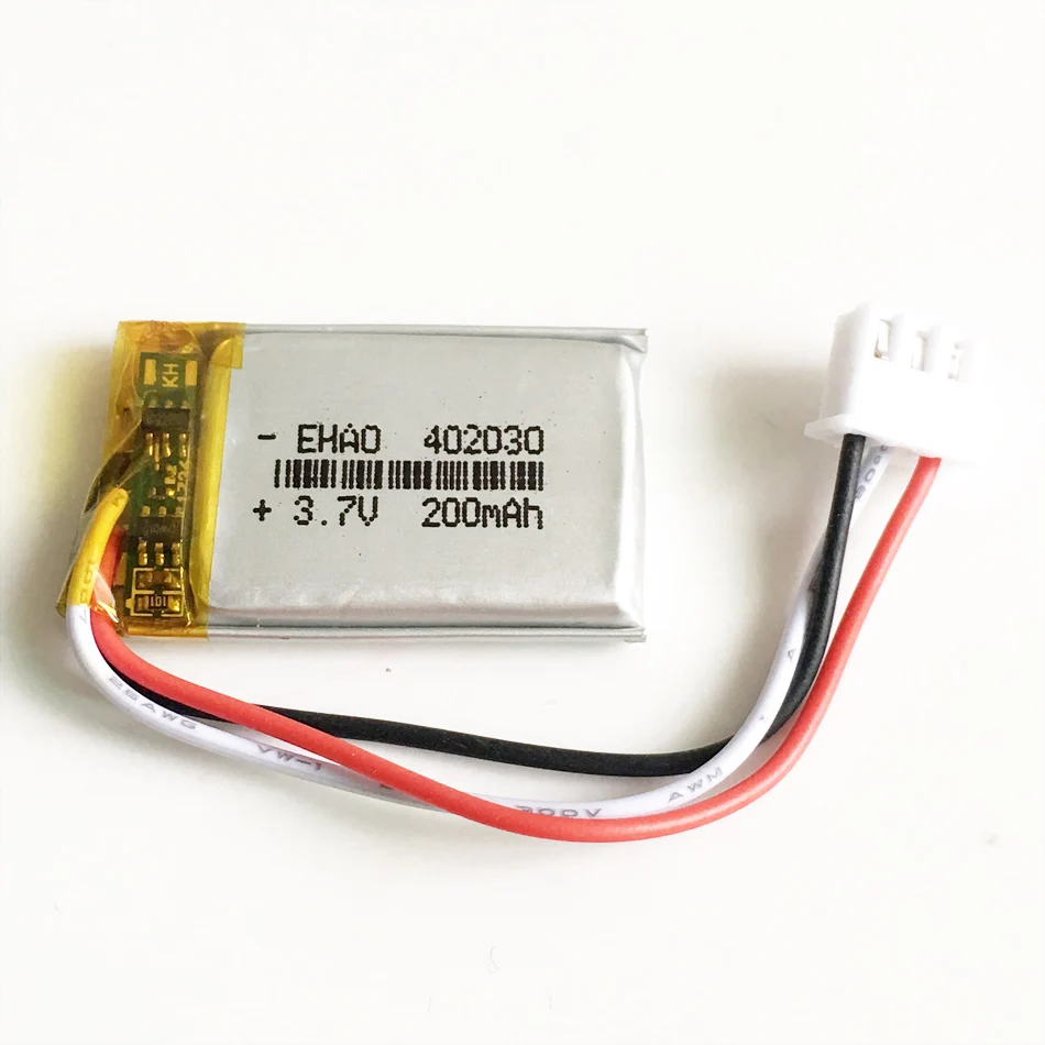 3 7 V Lipo полимерная аккумуляторная батарея 200mAh 402030 JST 2 54 мм по индивидуальному