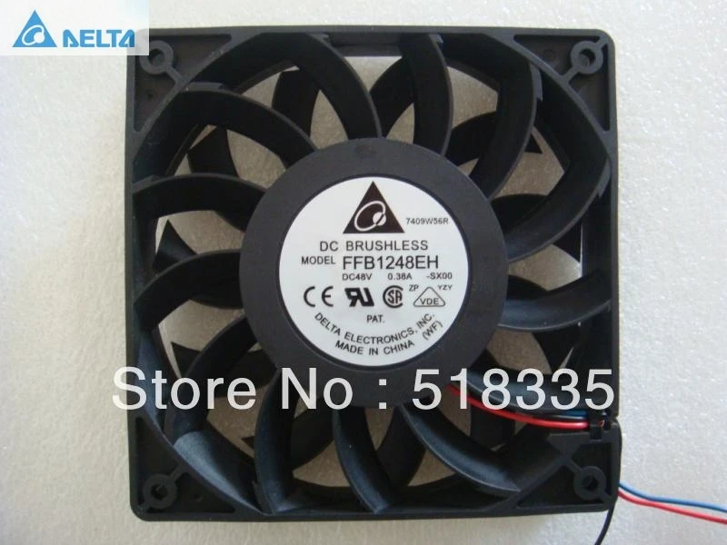 Вентилятор охлаждения для delta FFB1248EH 12 см 120 мм 1225 12025 120*120*25 48 В 0 38a|cooling fan|48v fan120mm fan |