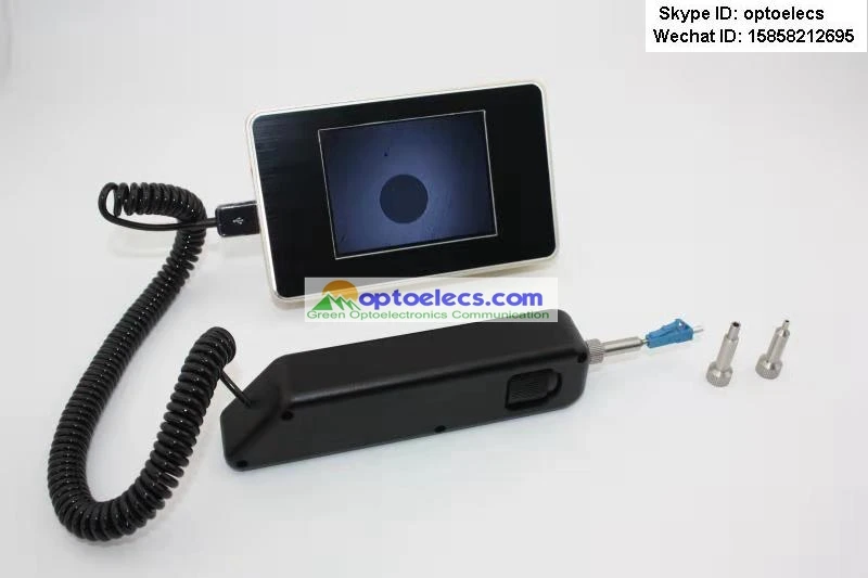

Free Shipping Handheld 400X Fiber Optic Inspection Microscope with 2.5mm&1.25mm Adapter For Fiber End-Face Inspection