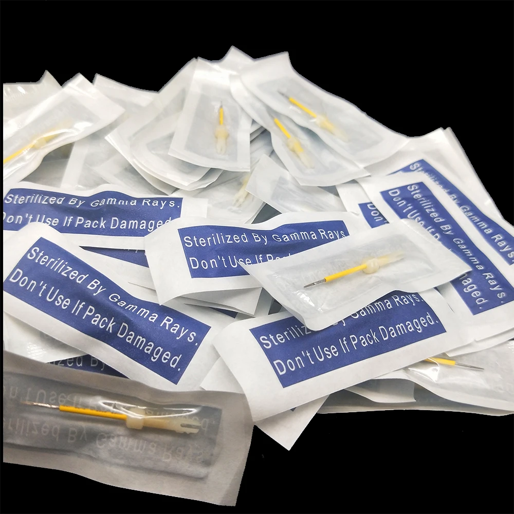 100 шт. Перманентный макияж иглы для бровей/губ стерилизуемые 5RL профессионального