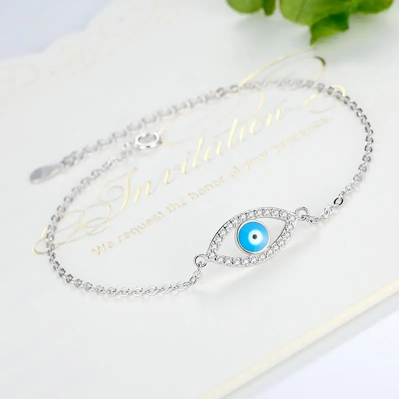 Женский браслет из серебра 925 пробы с синей эмалью|bracelets for|crystal bracelets for womenbracelets women
