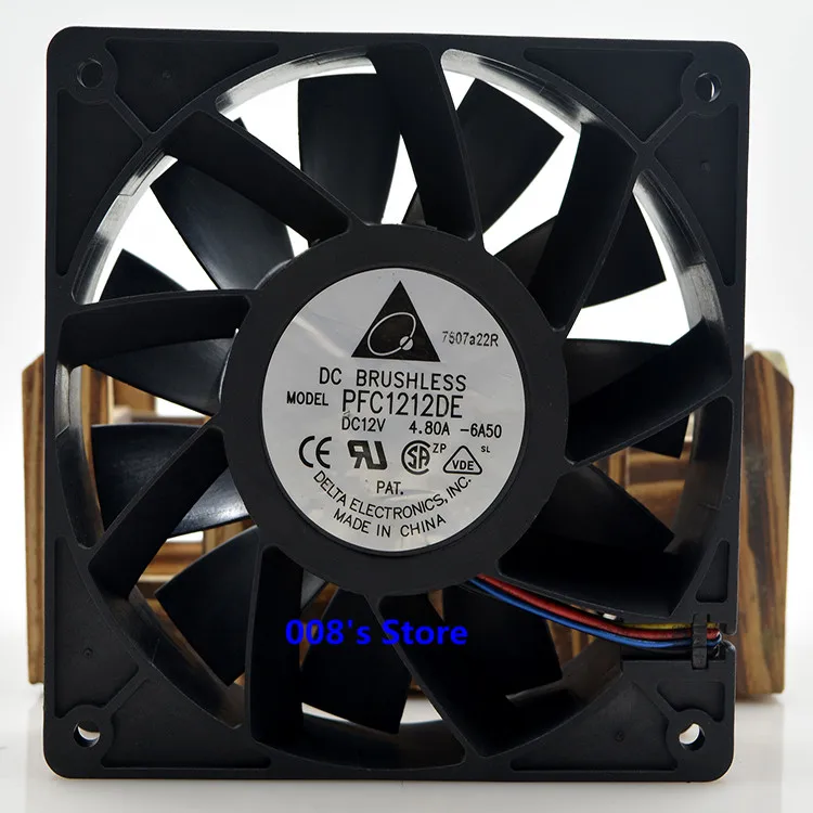 Вентилятор охлаждения ЦП радиатора для серверного инвертора PFC1212DE 12038 DC 12V 4.8A 6A50 12