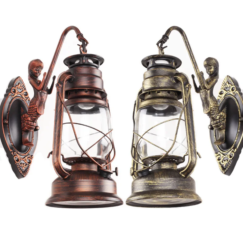 Ретро Ностальгия антикварный фонарь керосин промышленный ветер кафе ресторан