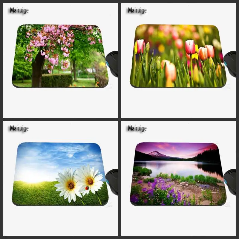 Красивые весенние цветы индивидуальный дизайн картины Противоскользящий коврик
