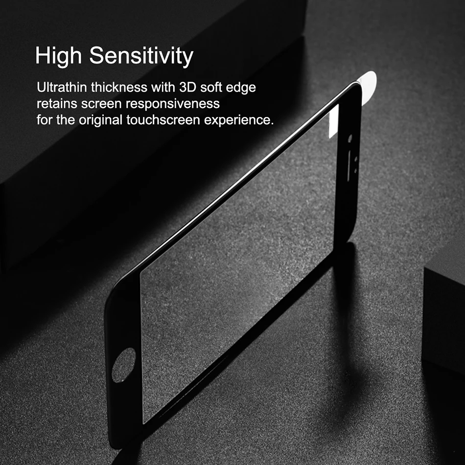 3D полное закаленное стекло для iPhone 8 8 plus, ROCK 9H анти-синий полный экран протектор высокая прозрачная пленка для iPhone8 с мягким краем