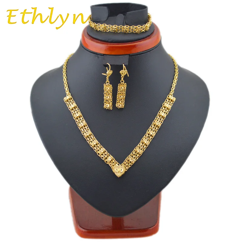 Ethlyn очаровательные дизайнерские эфиопские ожерелья серьги и браслеты наборы