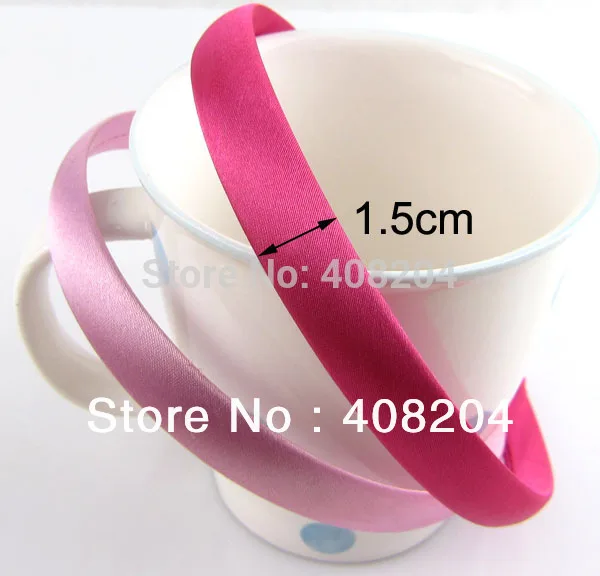 Обтягивающая атласная повязка на голову для детей и взрослых 120 шт./лот-15 мм (5/8