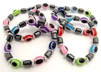wholesale 40 pcs mixed color fashion elastic beaded bracelet free shipping