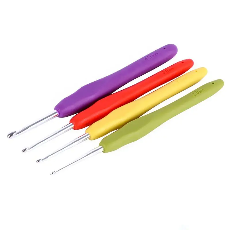 9 шт. набор вязальных спиц из термопластичной резины|aluminium crochet hook set|aluminum knitting