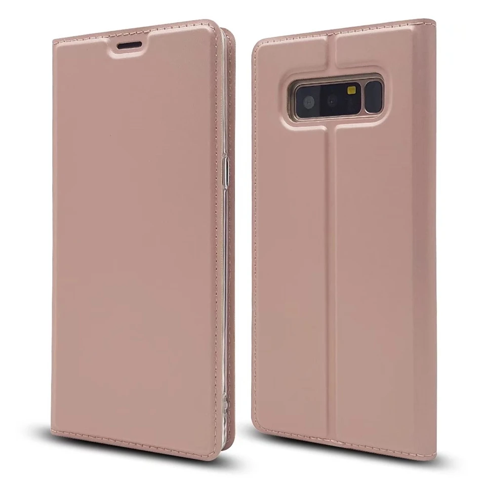 Роскошный автоматический адсорбции Кожа PU чехол для Samsung Galaxy Note 8 кошелек крышка