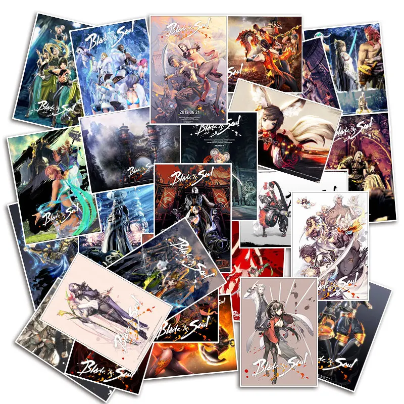 Водонепроницаемые наклейки для детей 25 шт./упак. аниме Blade &amp Soul подарки подходят