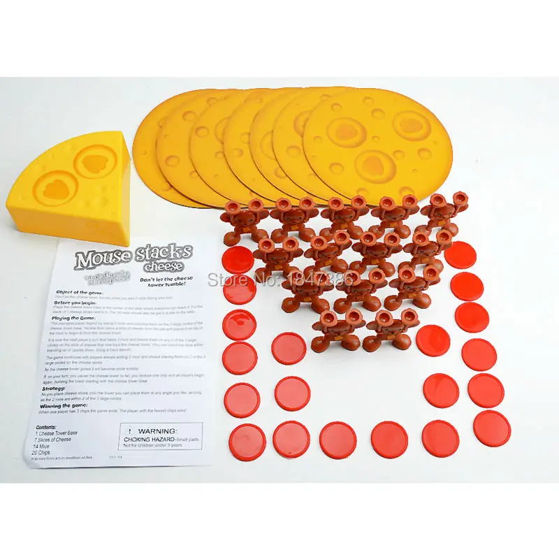 Забавная мышь Сырная башня балансировочная игра для детей большая семейная