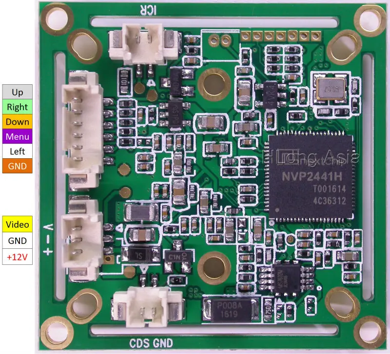 AHD H (1080P) 1/3 дюйма SmartSense CMOS 2135 + NVP2441 плата модуля камеры видеонаблюдения с OSD кабелем
