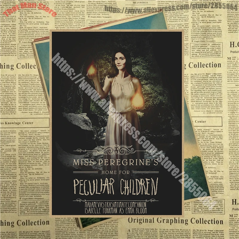 Miss Peregrine's Home для особенных детей core Винтажный Фильм крафт плакат Настенный декор Бар Кафе гостиная столовая