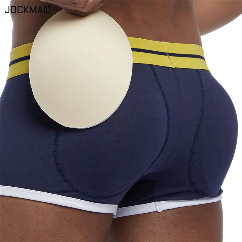 JOCKMAIL Sexy Men underwear Hip-up Butt Lifter Men's Package Enhancing Padded Trunk Shorts Gay penis boxer Push up boxershorts