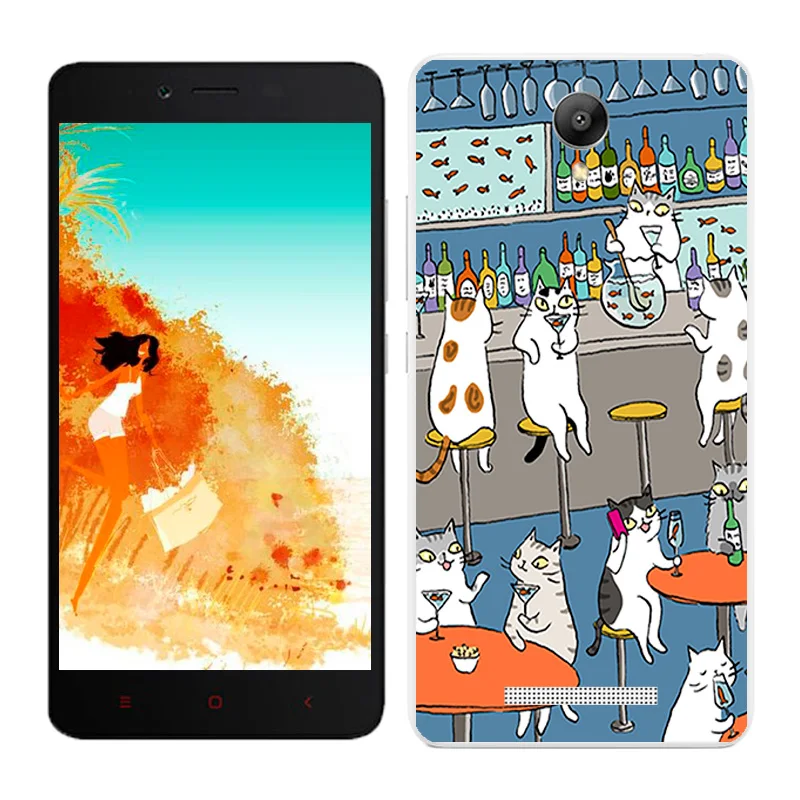 10 Чехлы для Xiaomi Redmi Note 2, Мягкая силиконовая задняя крышка для телефона Redmi Note2, черный чехол с рисунком Пейзажа для Hongmi Note2 - Цвет: 10