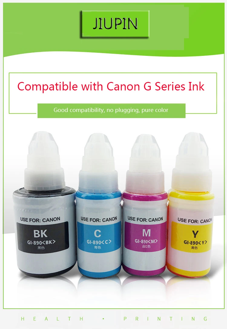 JIUPIN GI490 GI-490 краситель чернил заправка чернил комплект совместимый для Canon Pixma G1400 G2400 G3400 G1000 G2000 G3000 принтер GI 49