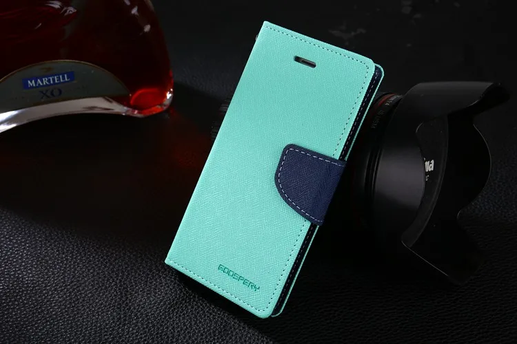 Двухцветный кожаный чехол-книжка Goospery для iPhone 11 Pro XS Max XR X 8 7 6 6s Plus 5S SE чехол для телефона s