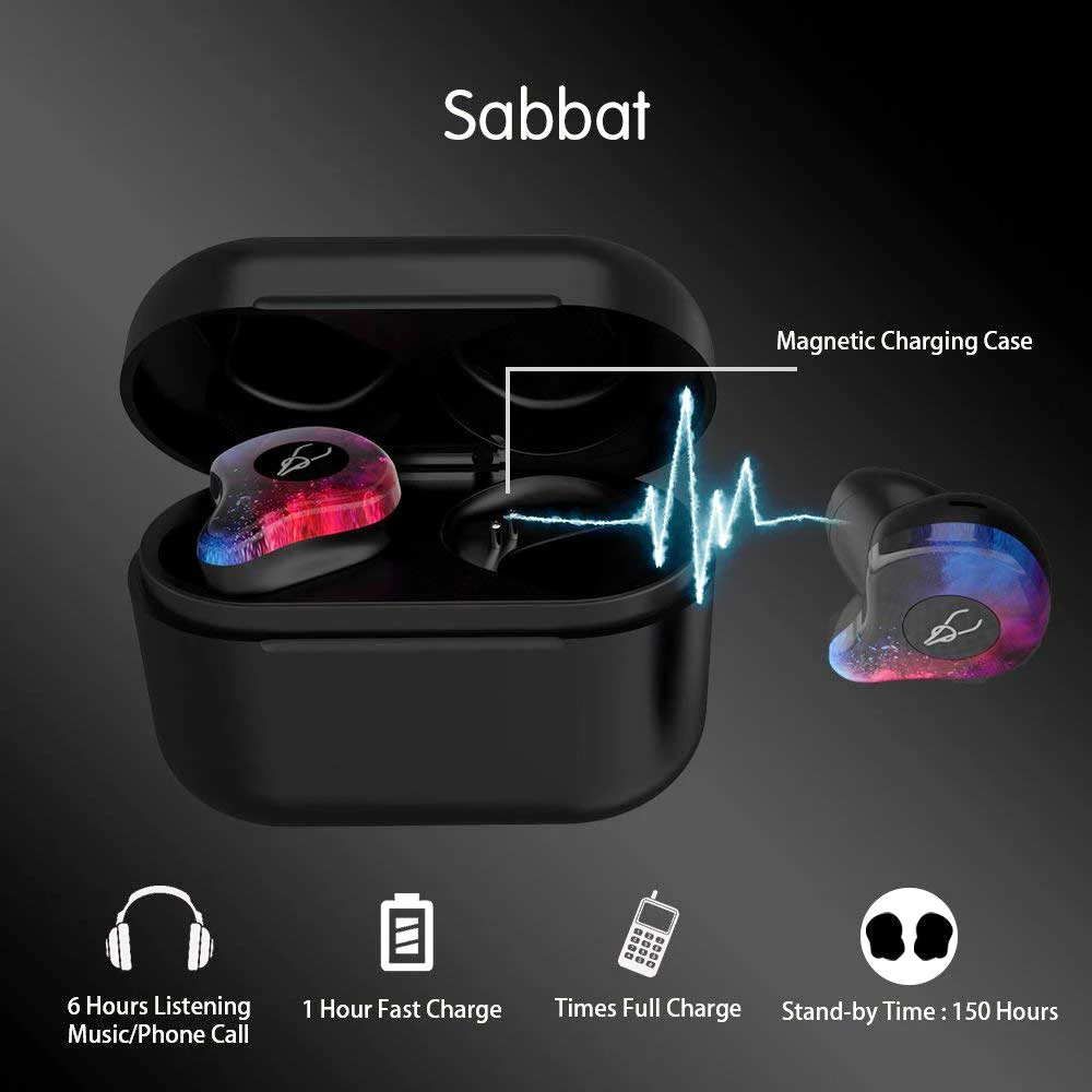 Sabbat X12 Pro Wireless Bluetooth Headset V5.0 Earbuds Twins Earphone With Charging box Handsfree Call for Xiaomi | Автомобили и
