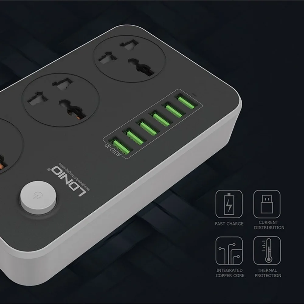 3 розетки 6 usb портов USB силовая полоса умный дом защита розетки от скачков напряжения Быстрая зарядка домашний патч с расширителем платы ЕС/США/Великобритания