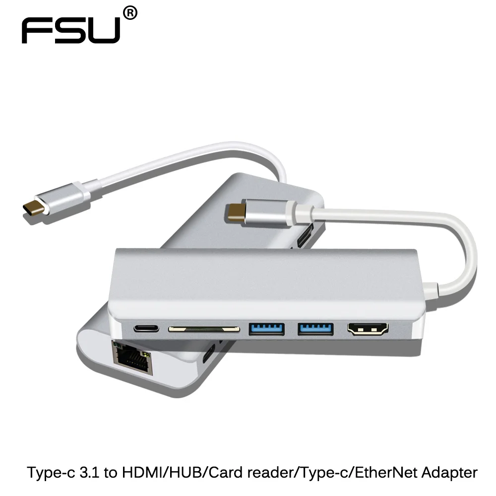 

Переходник usb-c/Hdmi, кардридер, высокоскоростной, с Usb 3,1, зарядка Ethernet, для Hdtv, компьютера, камеры, Интернета