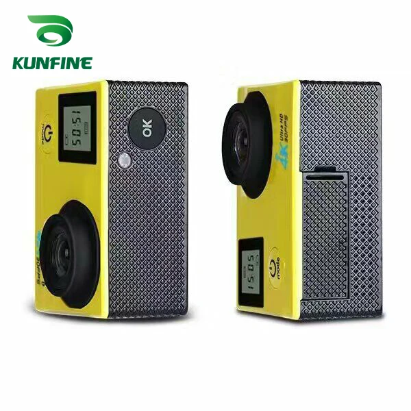 Спортивная видеокамера KUNFINE Ultra HD 4K DV Action с двойным экраном дистанционным