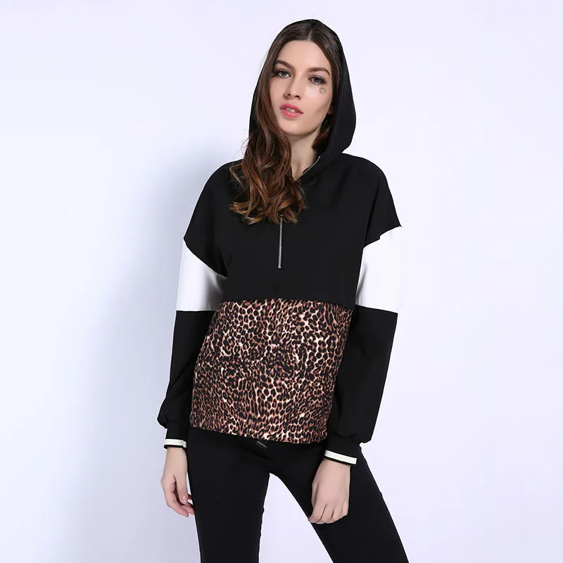 Женский комплект из 2 предметов осенний свитер с леопардовым принтом штаны до