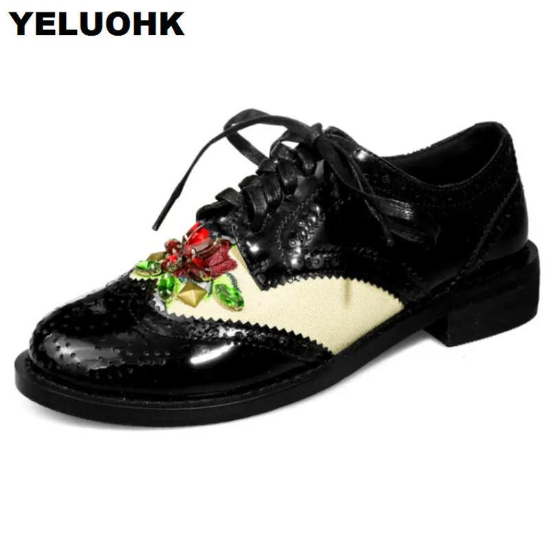 Новая Брендовая обувь из лакированной кожи женские туфли оксфорды на плоской