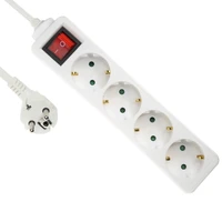 rdxone 16a eu power strip electronic socket home office surge protector eu plug extension smart socket white