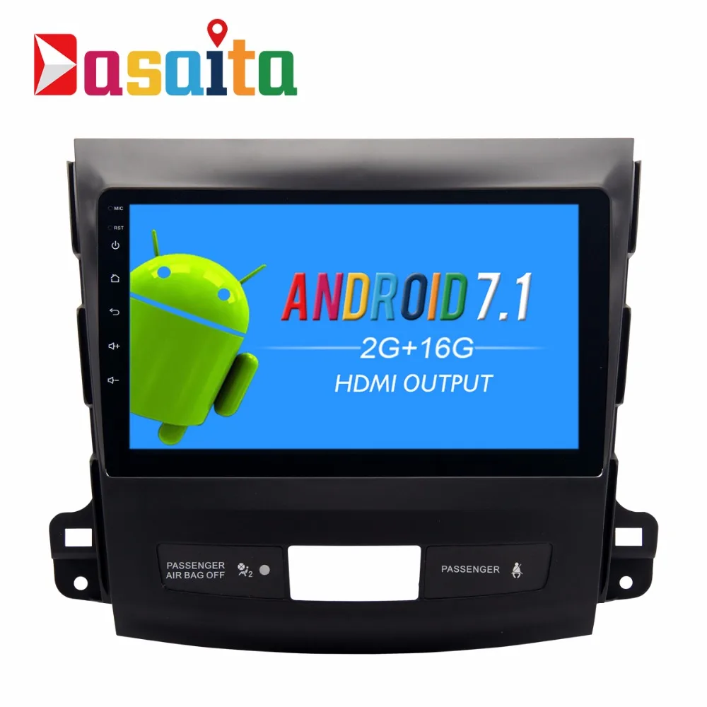 Dasaita 9 &quotAndroid 8 1 Автомобильный gps плеер для Mitsubishi Outlander 2007 2011 с четырехъядерным