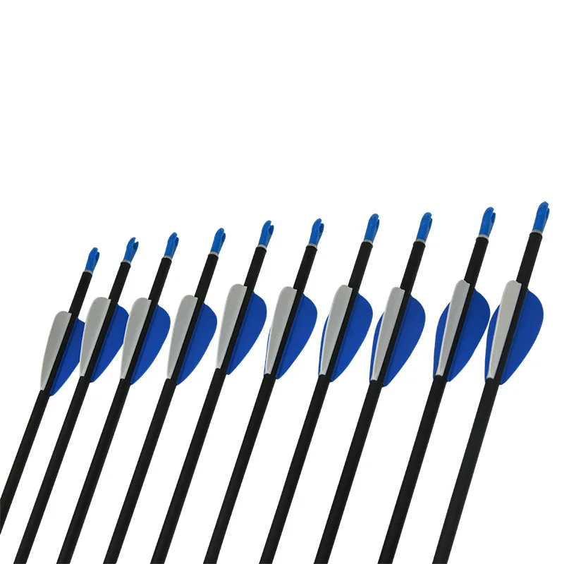 12pcs Archery Carbon Arrows With Arrow Quiver Spine 1200 Rubber Feather ID4.2mm Outdoor Bow Hunting Accessories | Спорт и