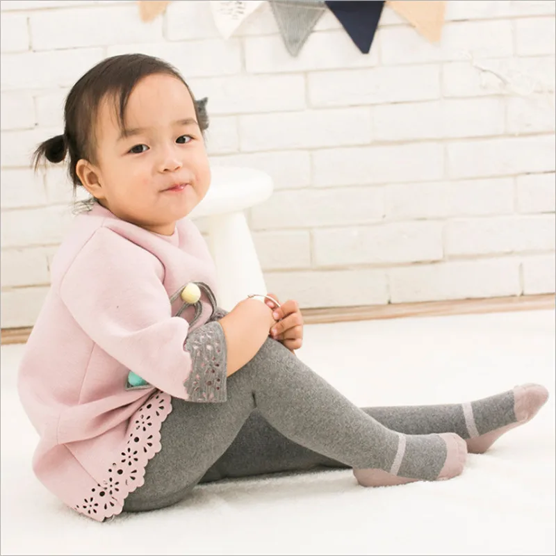 6 шт./лот плотные теплые колготки для маленьких девочек принцесс махровые зимние