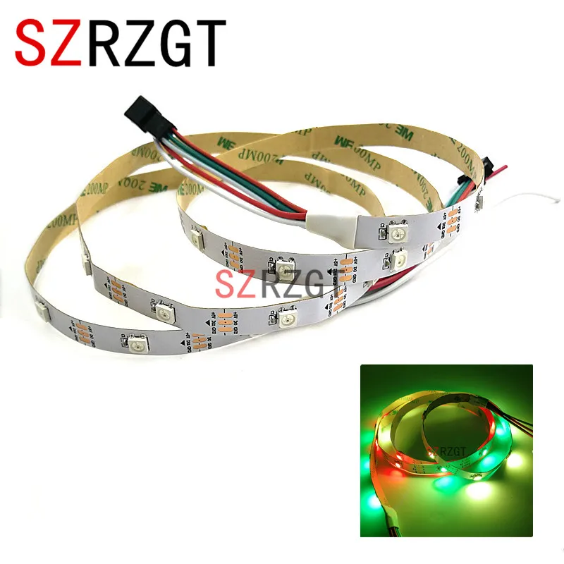 WS2812B 5050 RGB Светодиодная лента 1 м 5 индивидуально Адресуемая умная белая PCB не