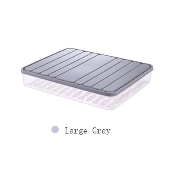 Gray-L-1 Герметичный контейнер для хранения еды, пластиковый ящик для хранения еды, контейнер для кухонных принадлежностей, отделочный ящик для хранения - Цвет: Gray-L-1