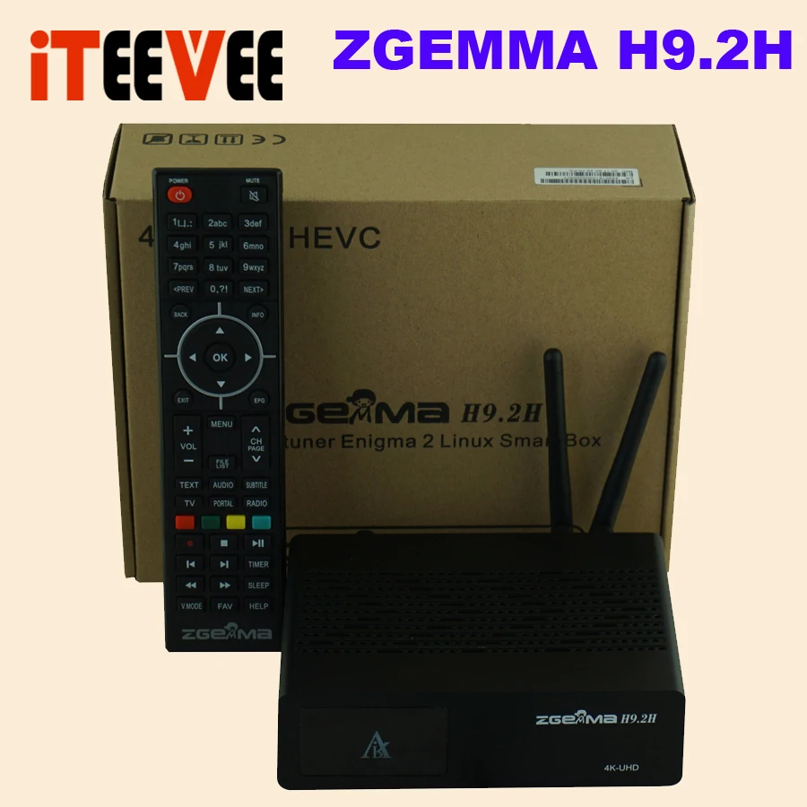 4K UHD Linux OS Enigma2 спутниковый ТВ приемник zgemma h9.2H DVB S2X + T2/C тюнер со встроенным Wi Fi 300