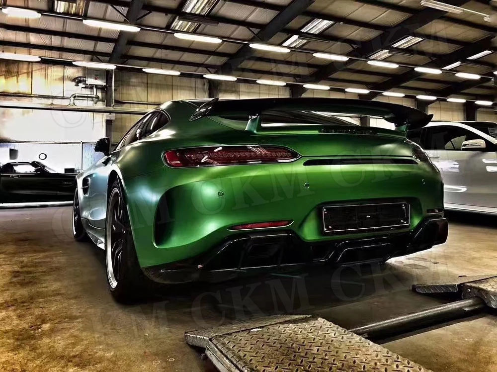 Carbon Fiber Rear Spoiler Boot Lip Fit For Mercedes Benz AMG GT AMG GTS AMG GTR Coupe 2-Door FRP Rear Trunk Wings