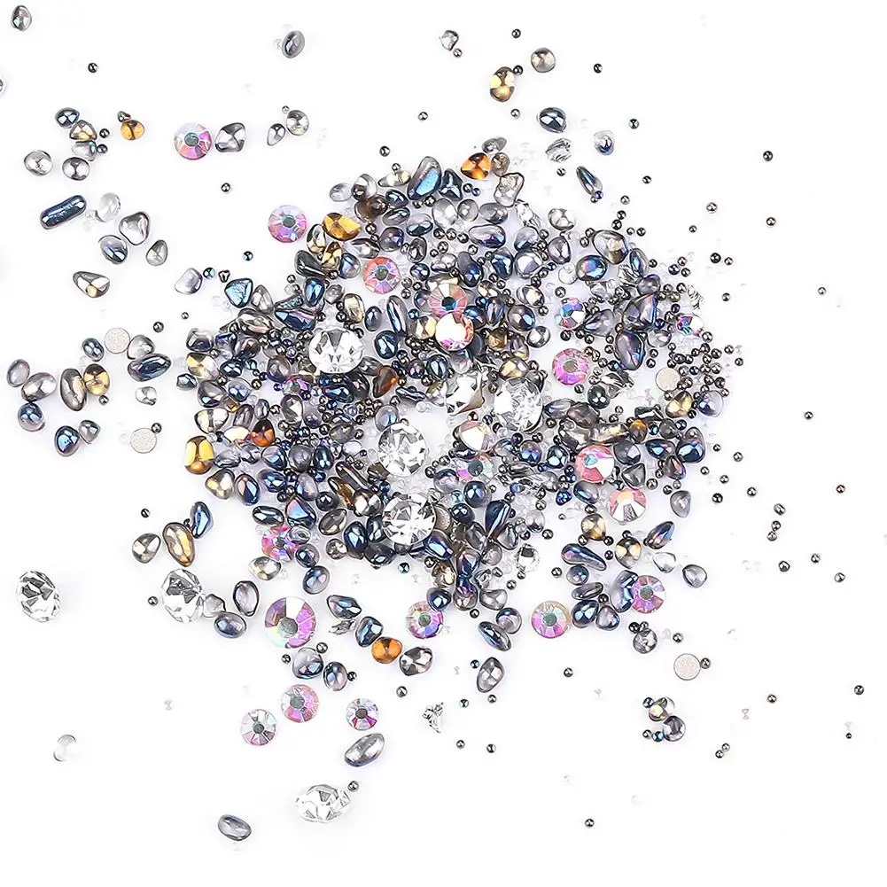 Новые украшения для нейл арта Нью Йорк шторм роскошный Шахта черный микро дрель