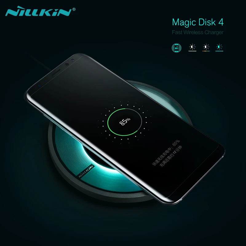 Беспроводное быстрое зарядное устройство Nillkin Magic Disk 4 для iPhone X 8 7 6 Plus Qi быстрая
